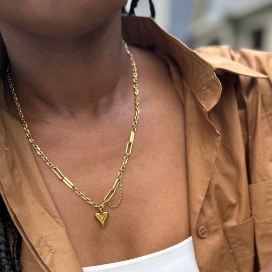 Heart Charm Chain Necklace | The Consciously Lisa Collection