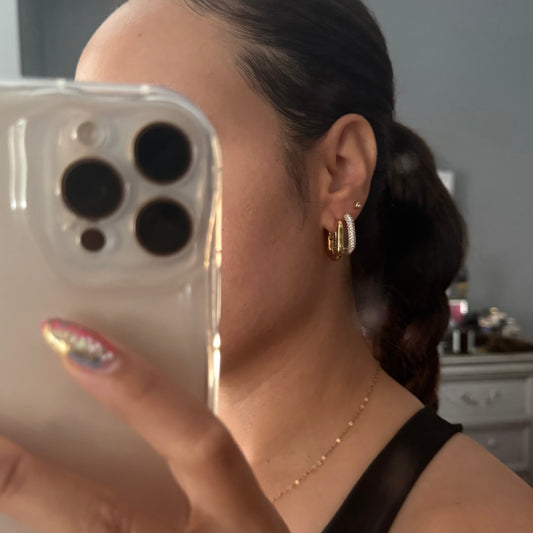 Oval Hoop Earrings Duo