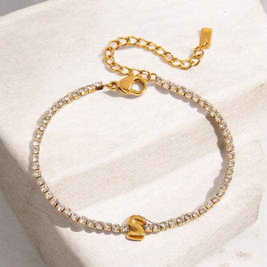 Inital Tennis Bracelet