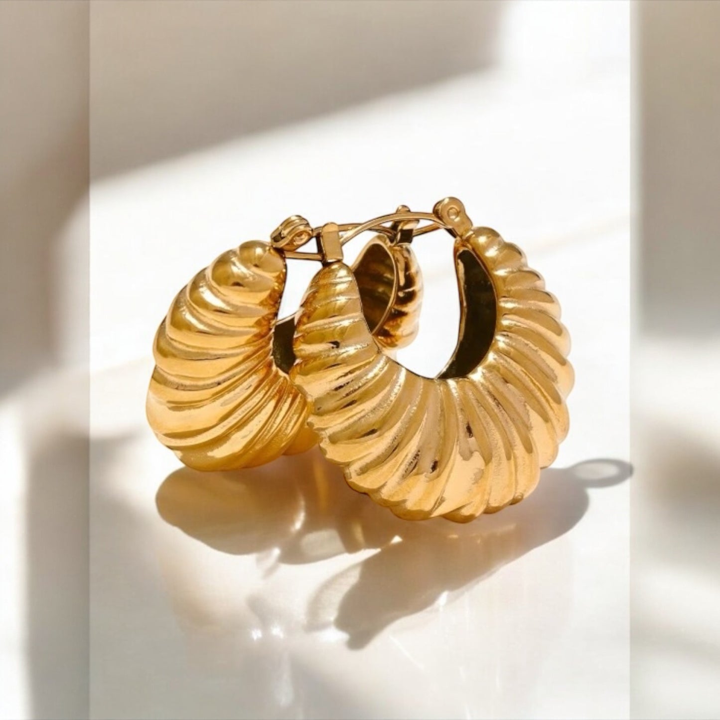 Croissant Twist Hoops - Gold | The Consciously Lisa Collection