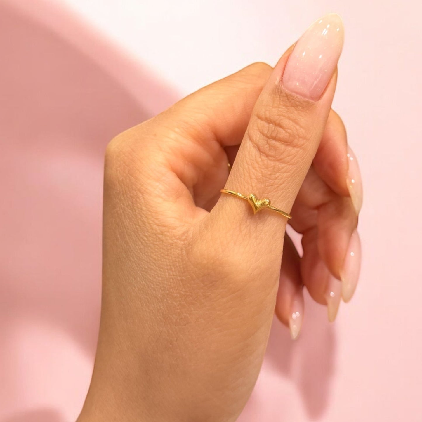 Minimalist Adjustable Heart Ring | The Consciously Lisa Collection