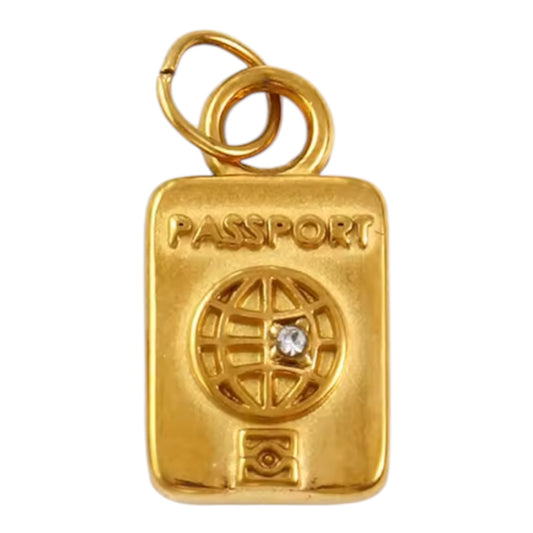Passport Charm - Gold
