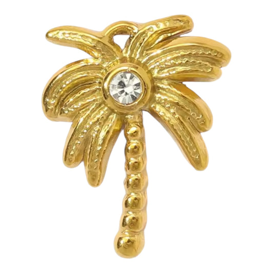 Palm Tree Charm - Gold