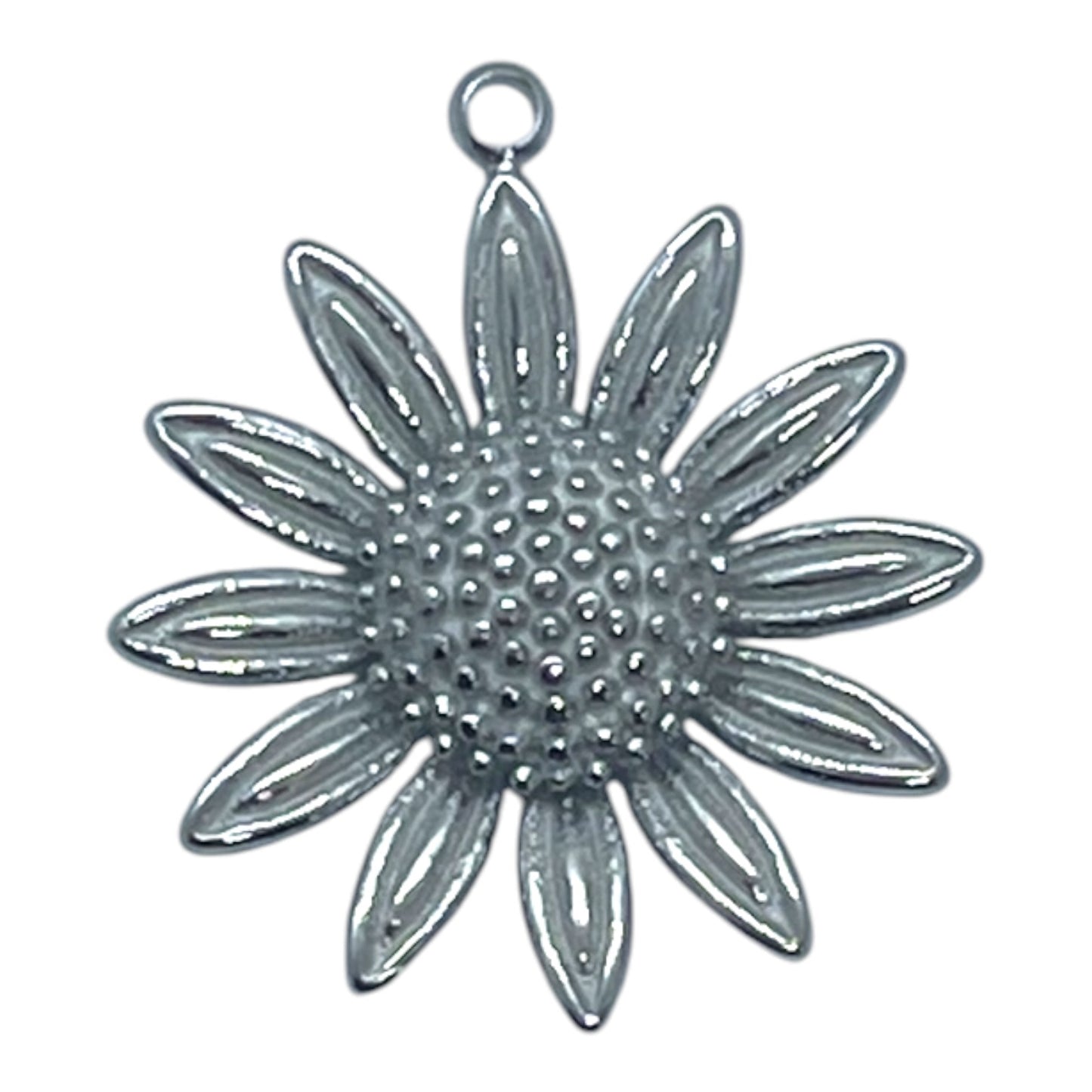 Sunflower Charm - Silver