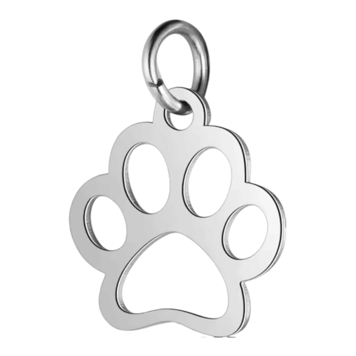 Dog Paw Charm - Silver