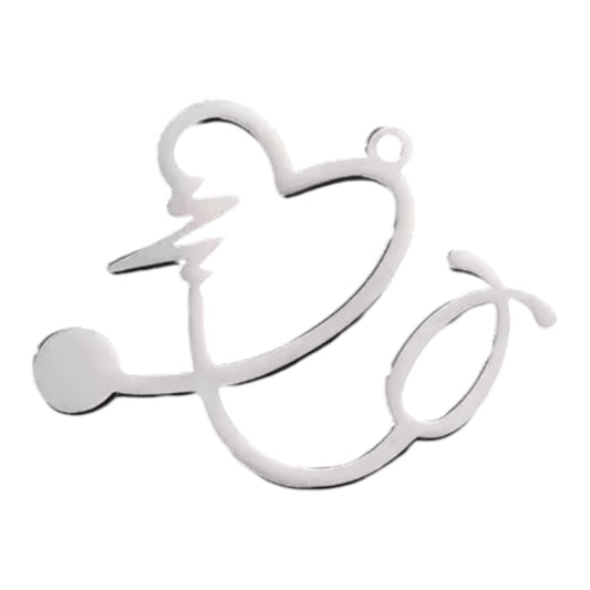 Stethascope Charm - Silver