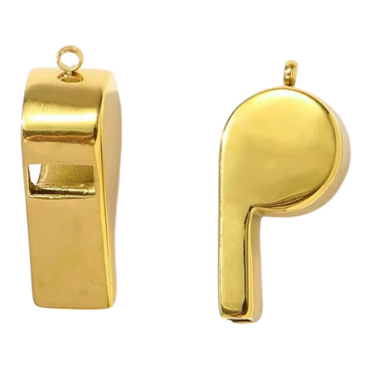Whistle Charm - Gold