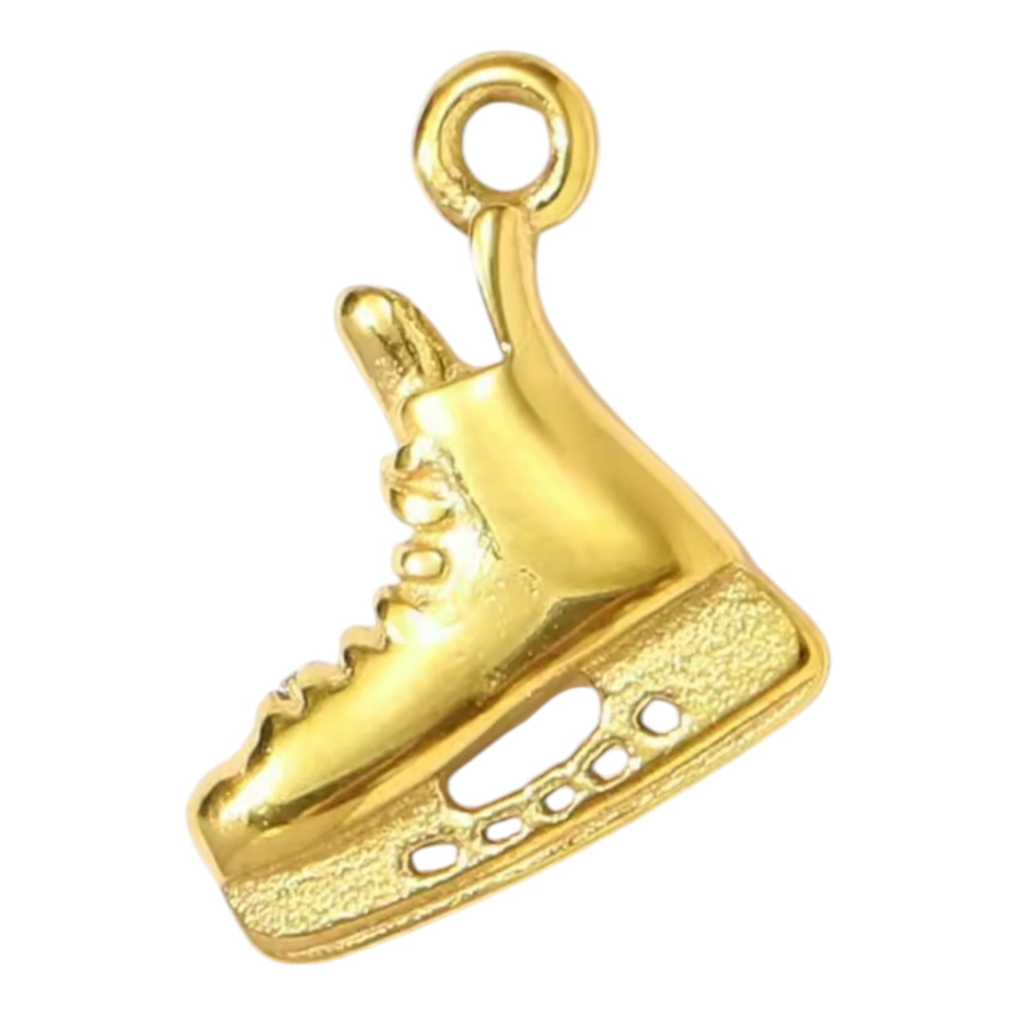 Ice Skate Charm - Gold