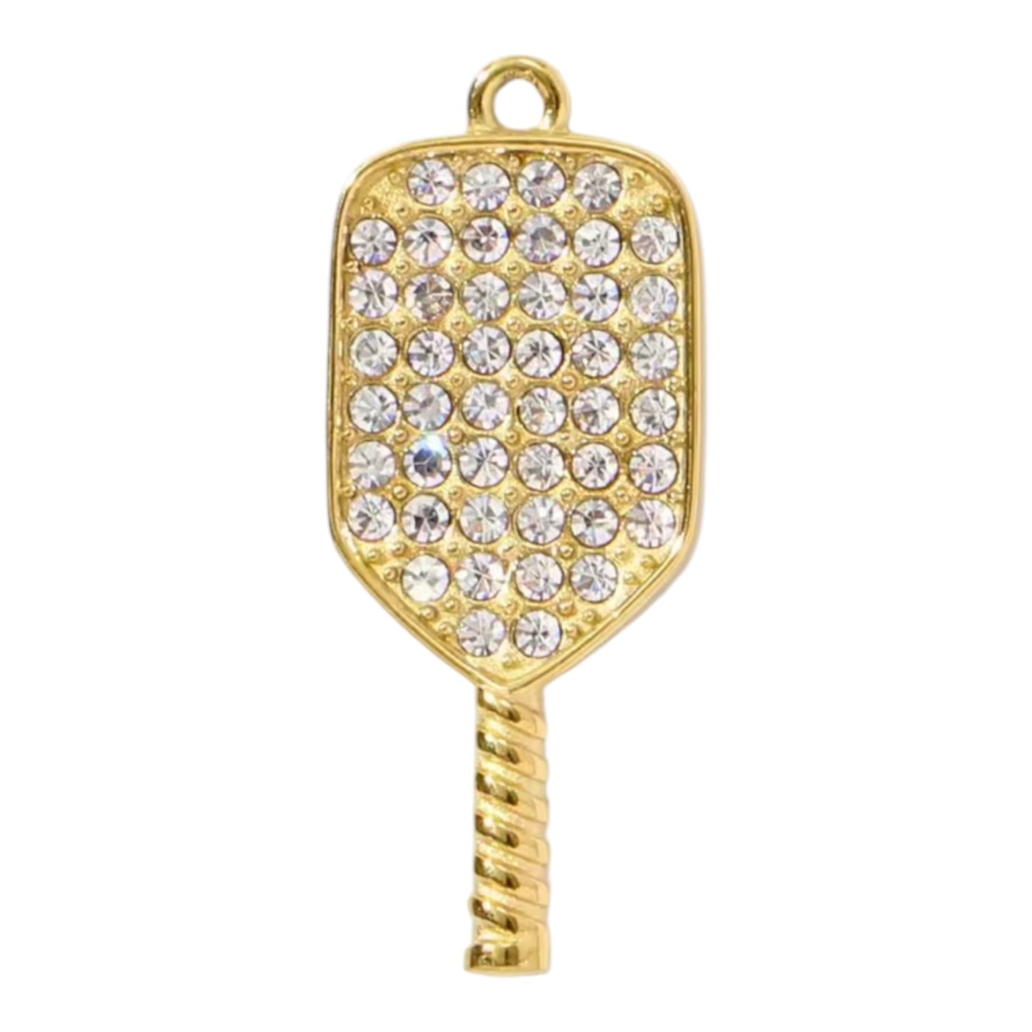 Full Bling Pickle Ball Racket Charm