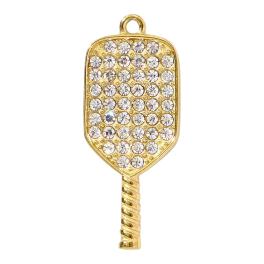 Full Bling Pickle Ball Racket Charm
