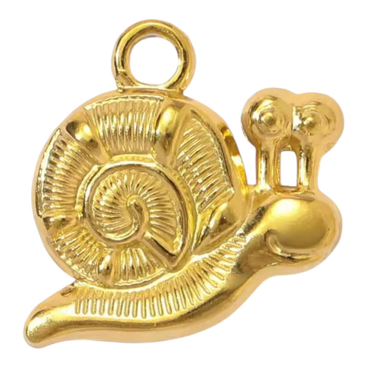 Snail Charm - Gold