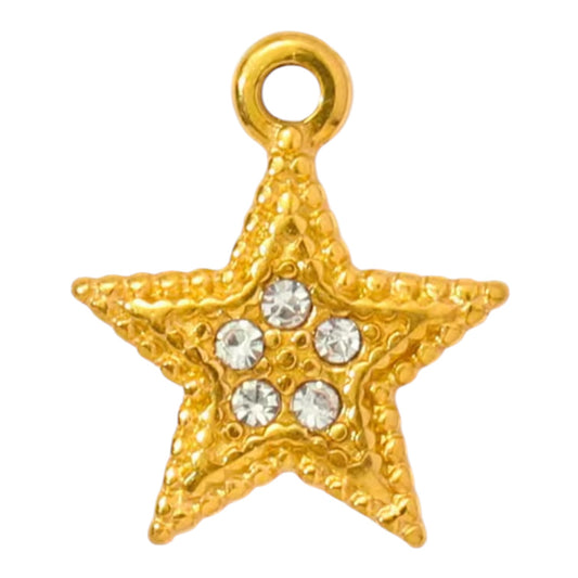 Gold Star Charm - Gold