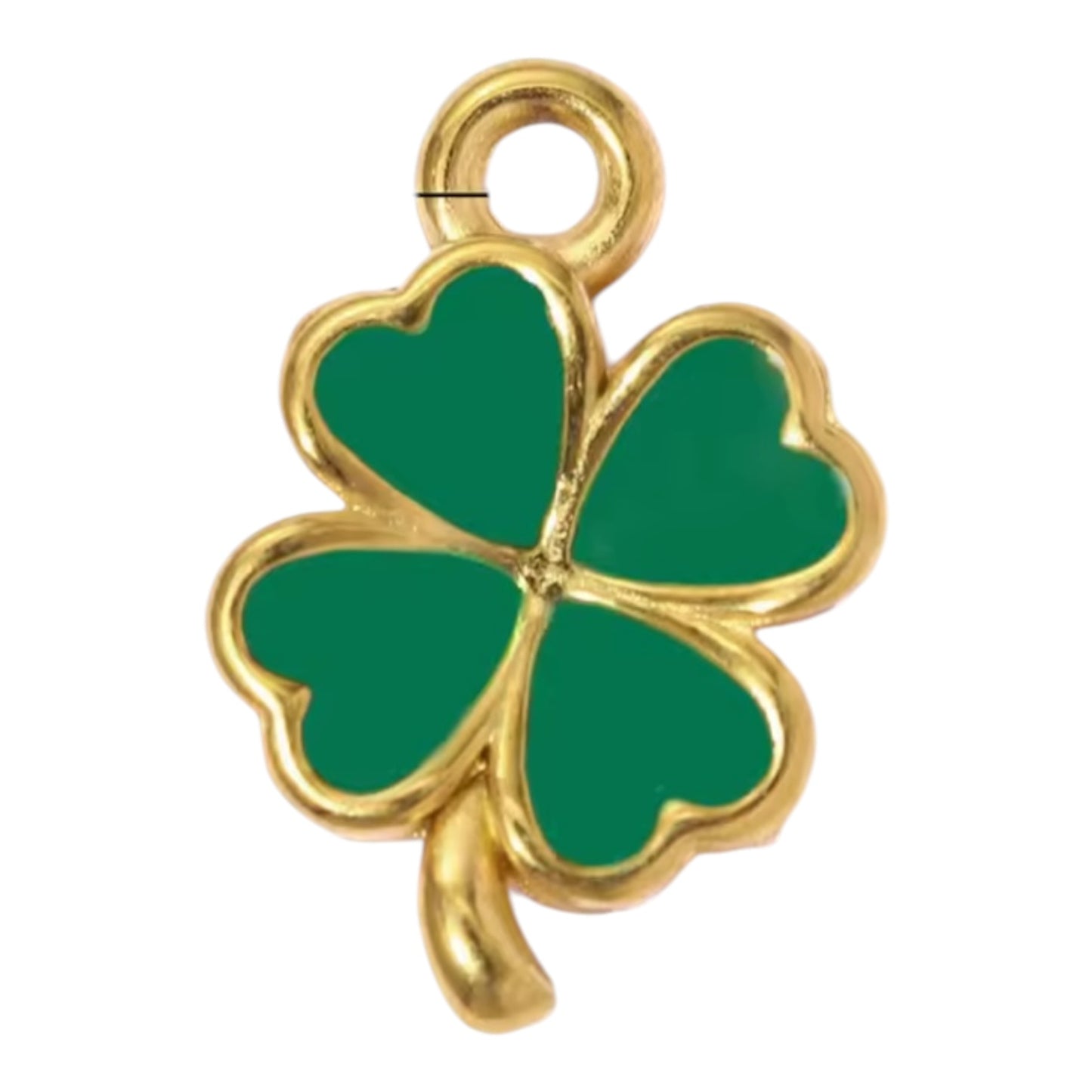 Green Clover Charm - Gold