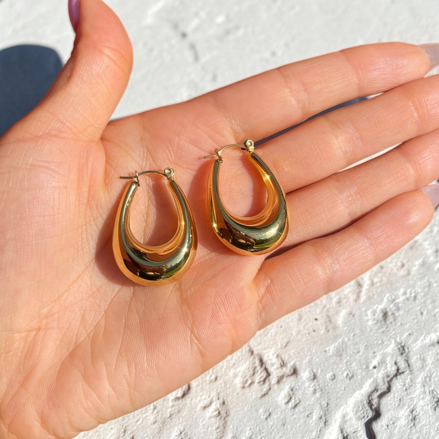 Chunky Tubular Hoop Earrings