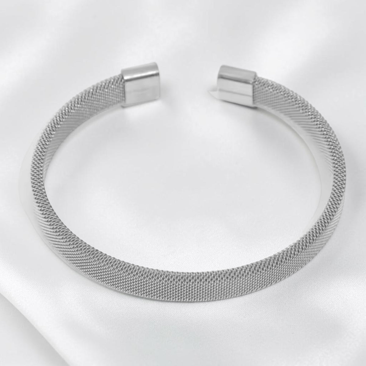 Woven Mesh Open Cuff Bracelet | The Consciously Lisa Collection