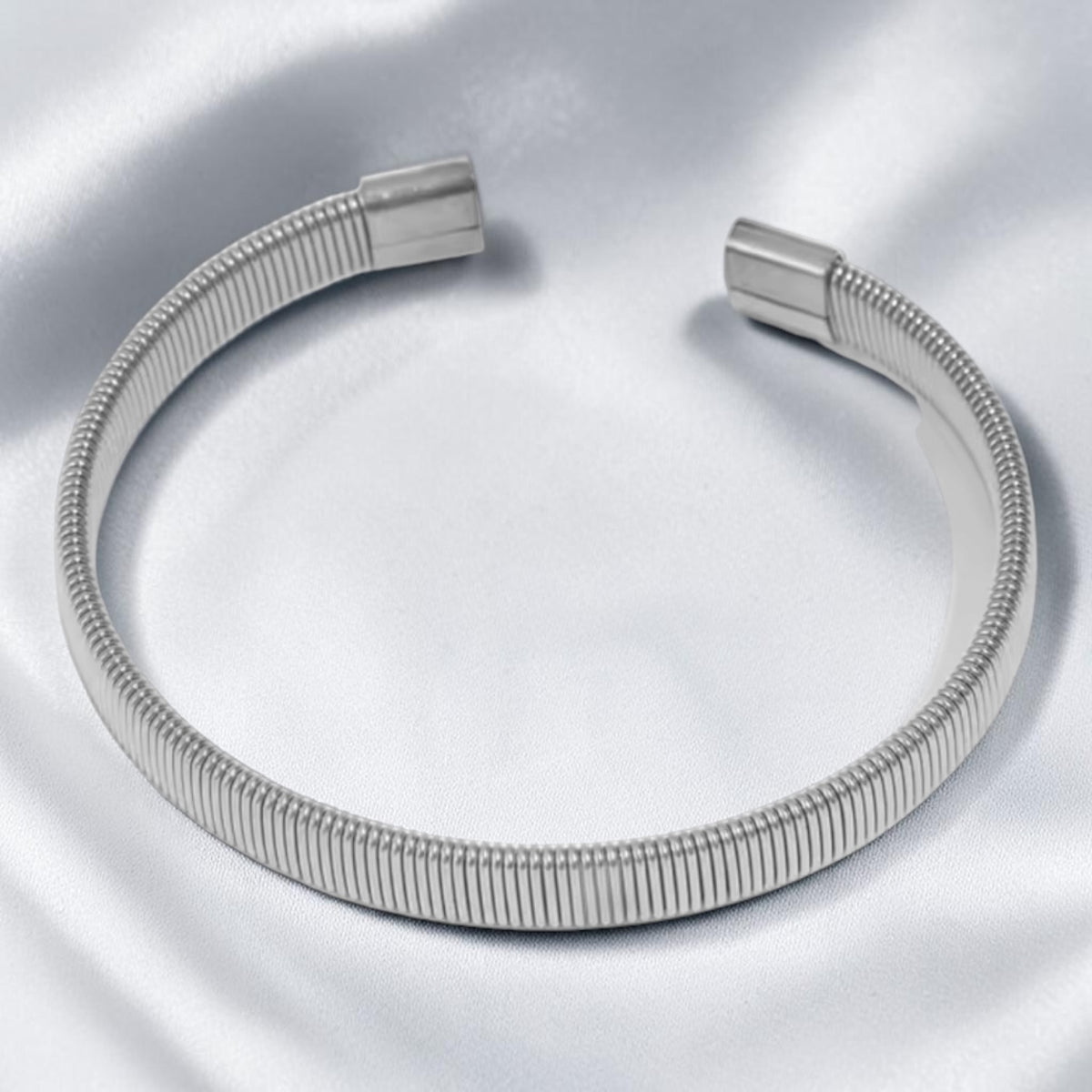 Ribbed Open Cuff Bracelet | The Consciously Lisa Collection