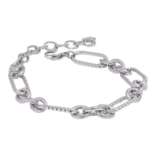 Chunky Figaro Style Bracelet - Silver