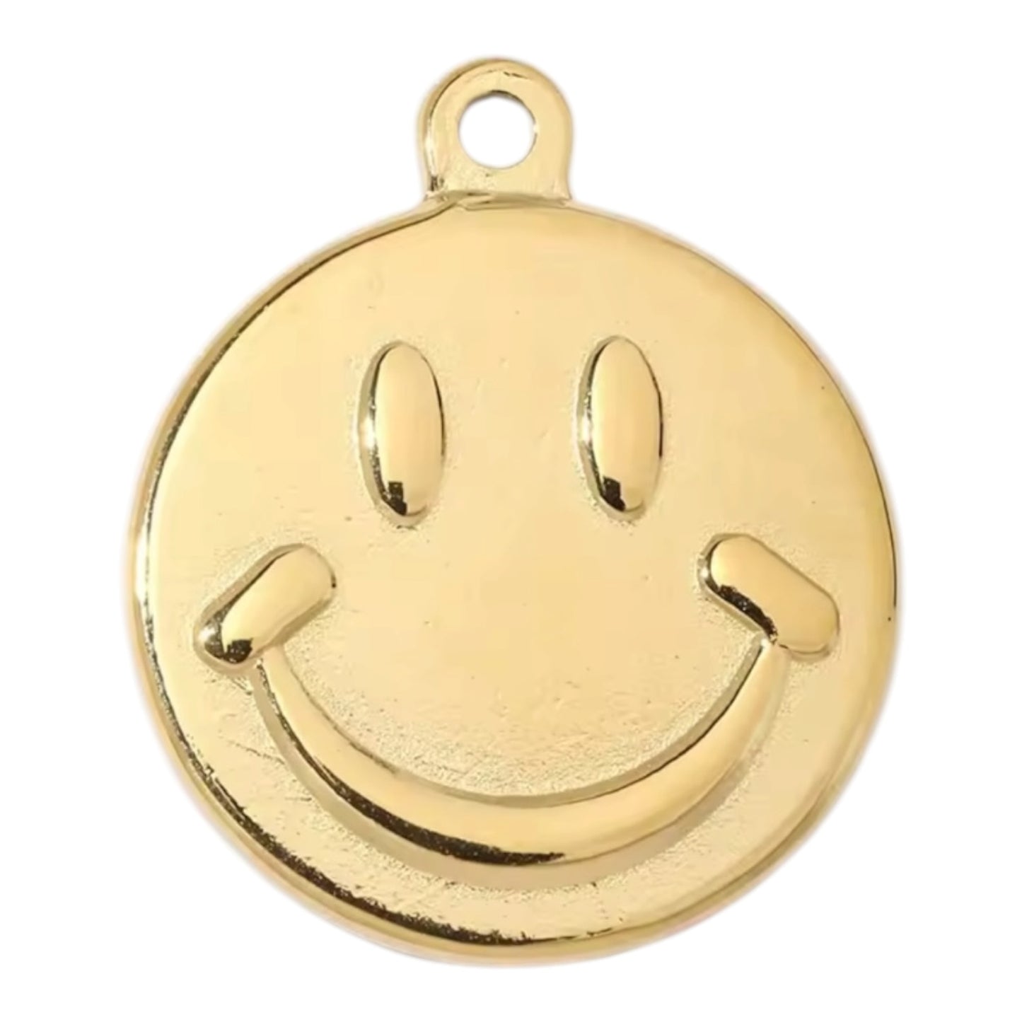 Smiley Face Charm - Gold