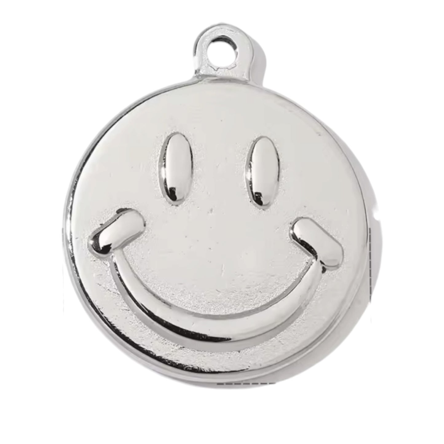 Smiley Face Charm - Silver