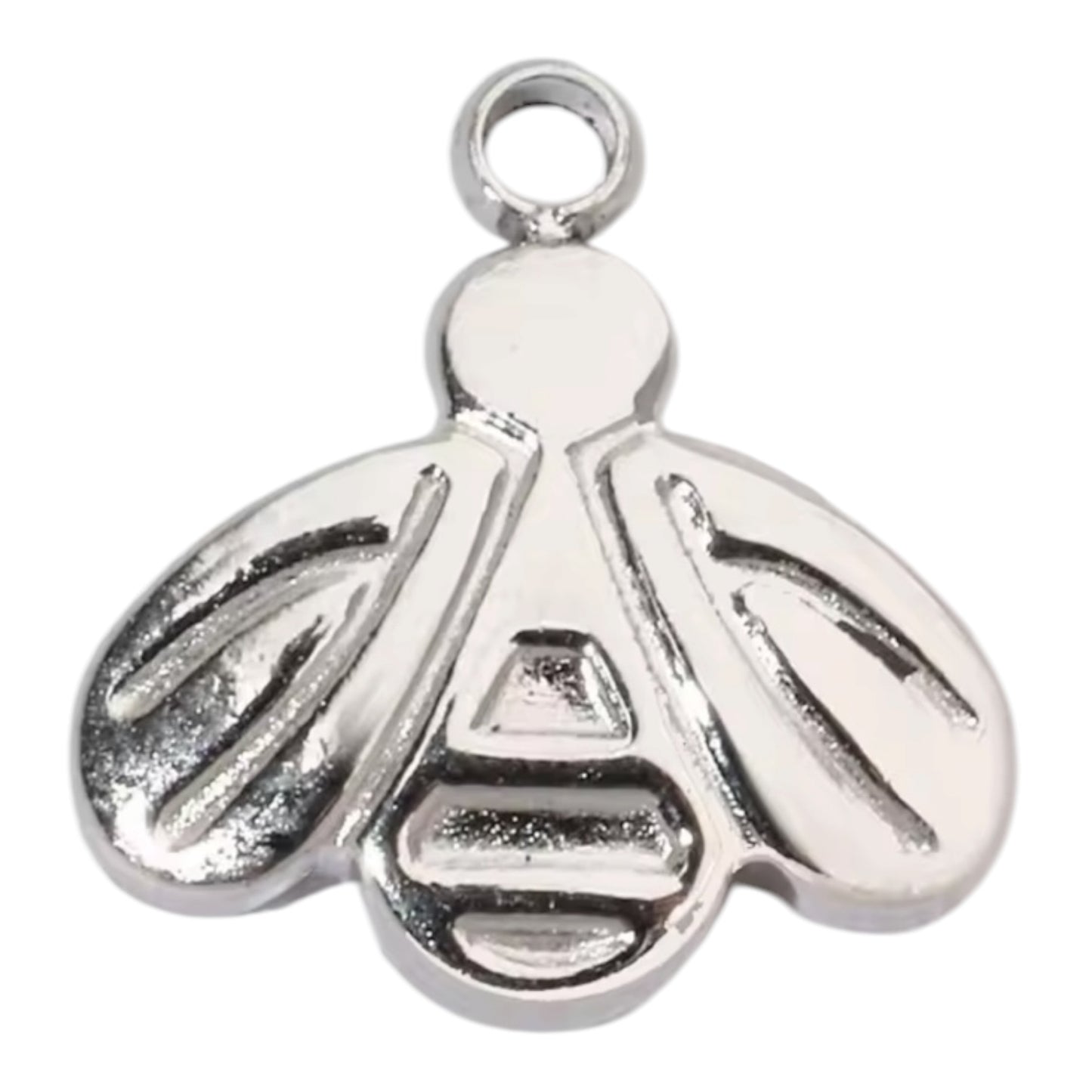 Bumble Bee Charm - Silver
