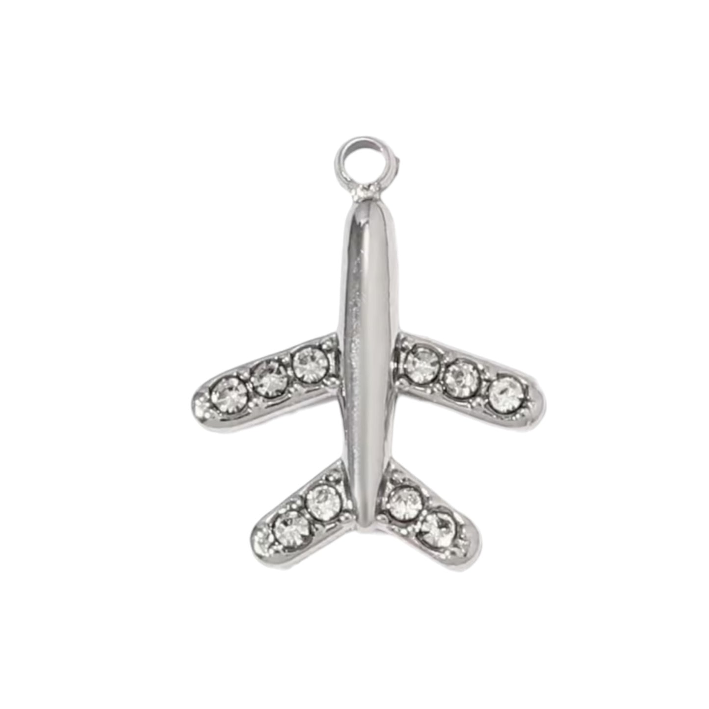 Airplane Charm - Silver