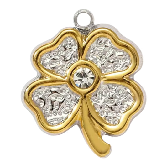 4 Leaf Clover Charm - Mixed Metal