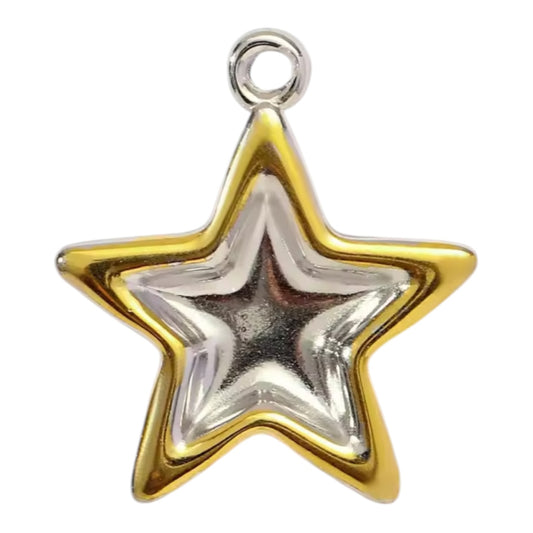 Star Charm - Mixed Metal