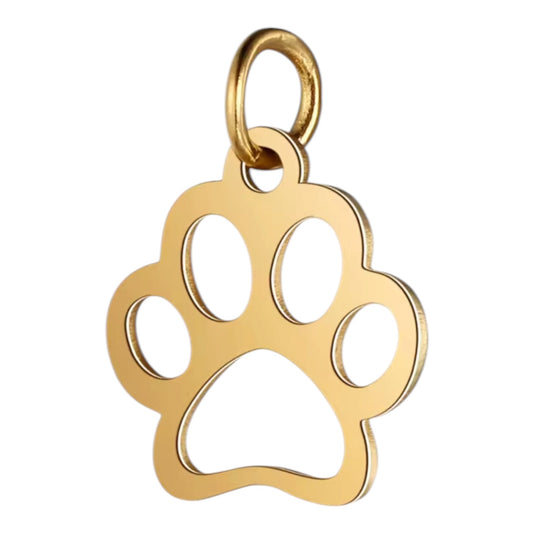 Dog Paw Charm - Gold