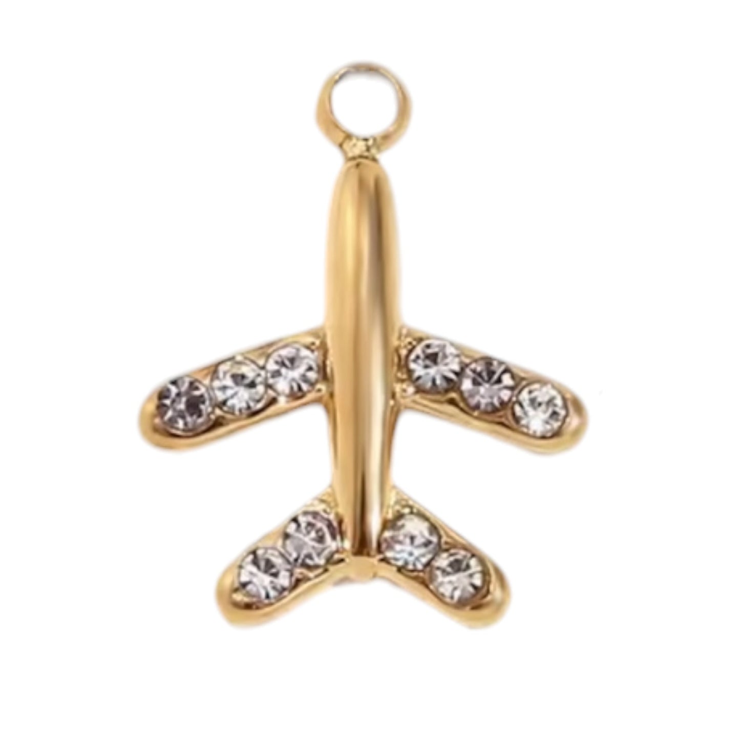 Airplane Charm - Gold