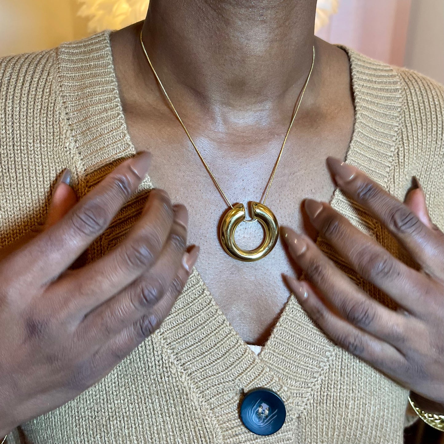 Open Circle Pendant Necklace | The Consciously Lisa Collection