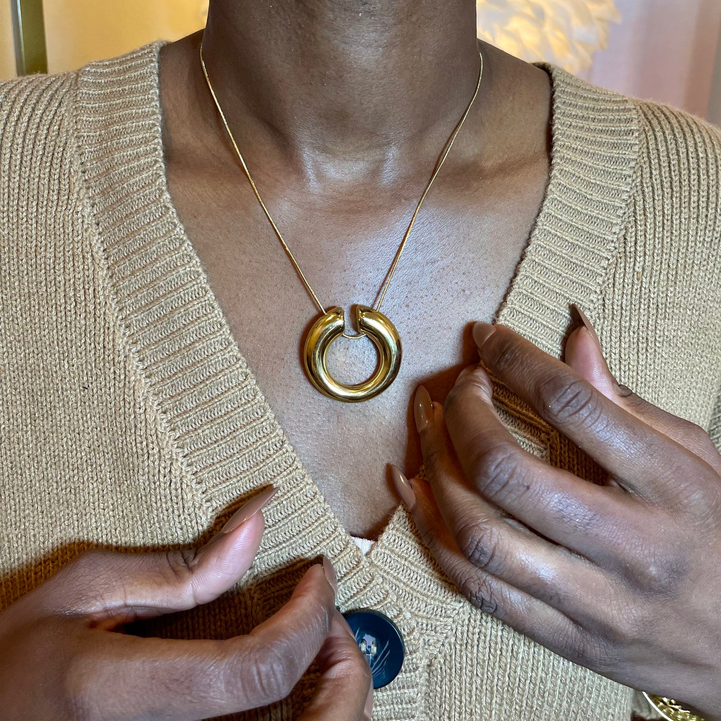 Open Circle Pendant Necklace | The Consciously Lisa Collection