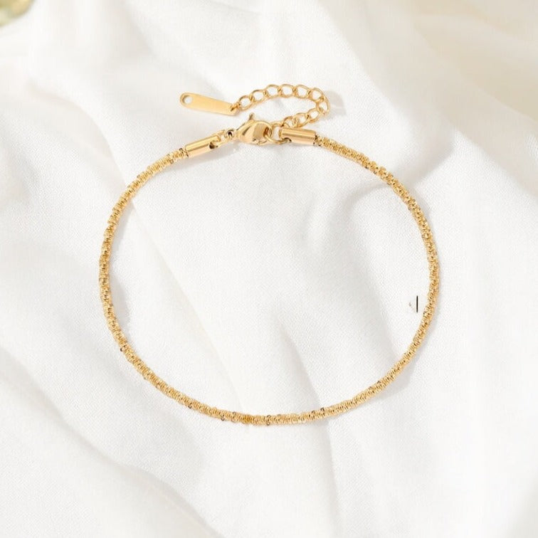 Snake Chain Anklet - Gold