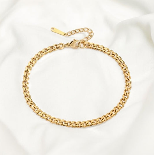 Curb Chain Anklet - Gold