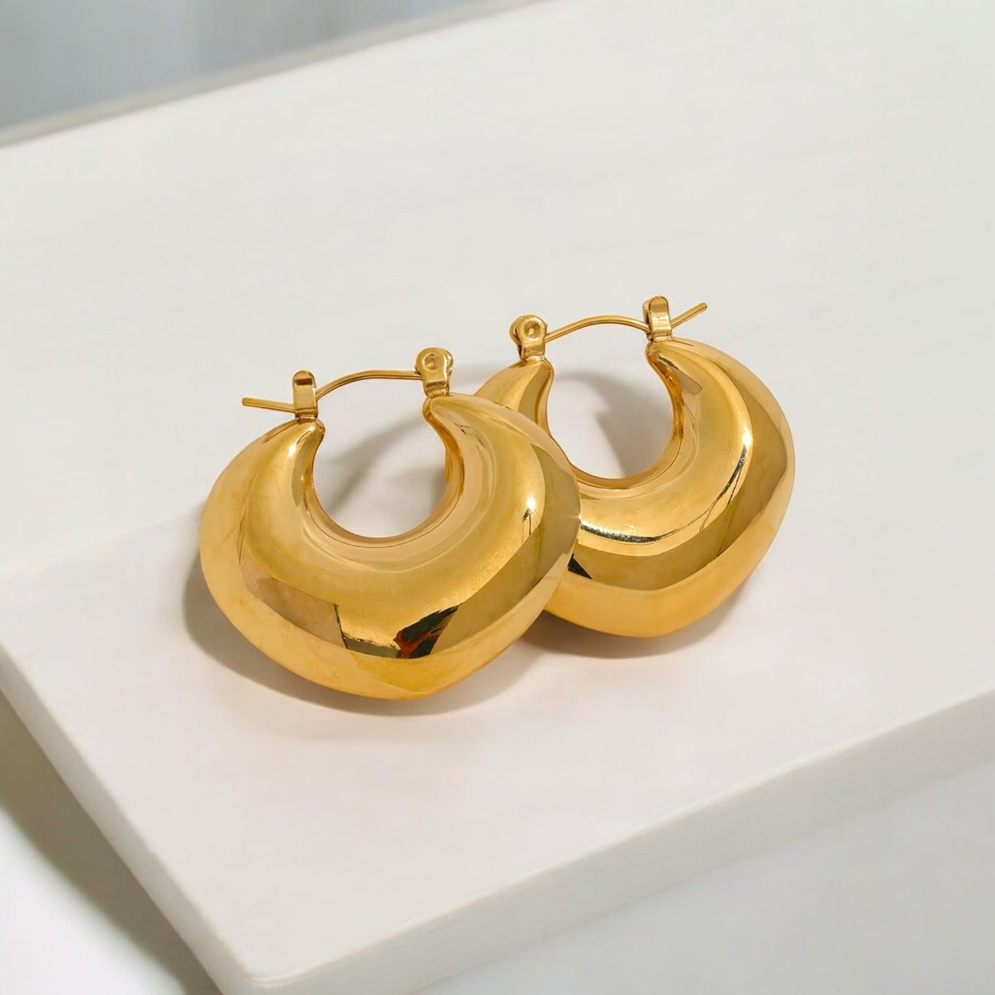 Chunky U Hoop Earrings | The Consciously Lisa Collection