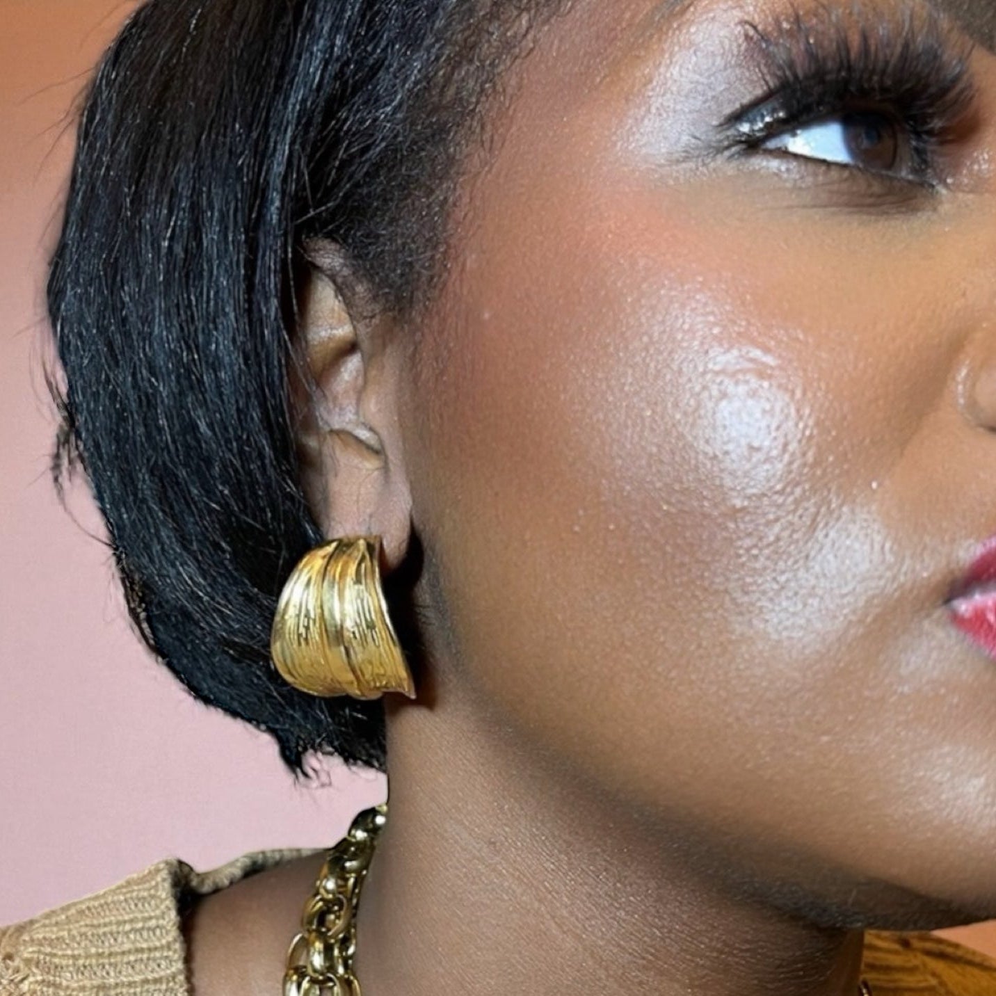 Flower Petal Hoop Earrings | The Consciously Lisa Collection