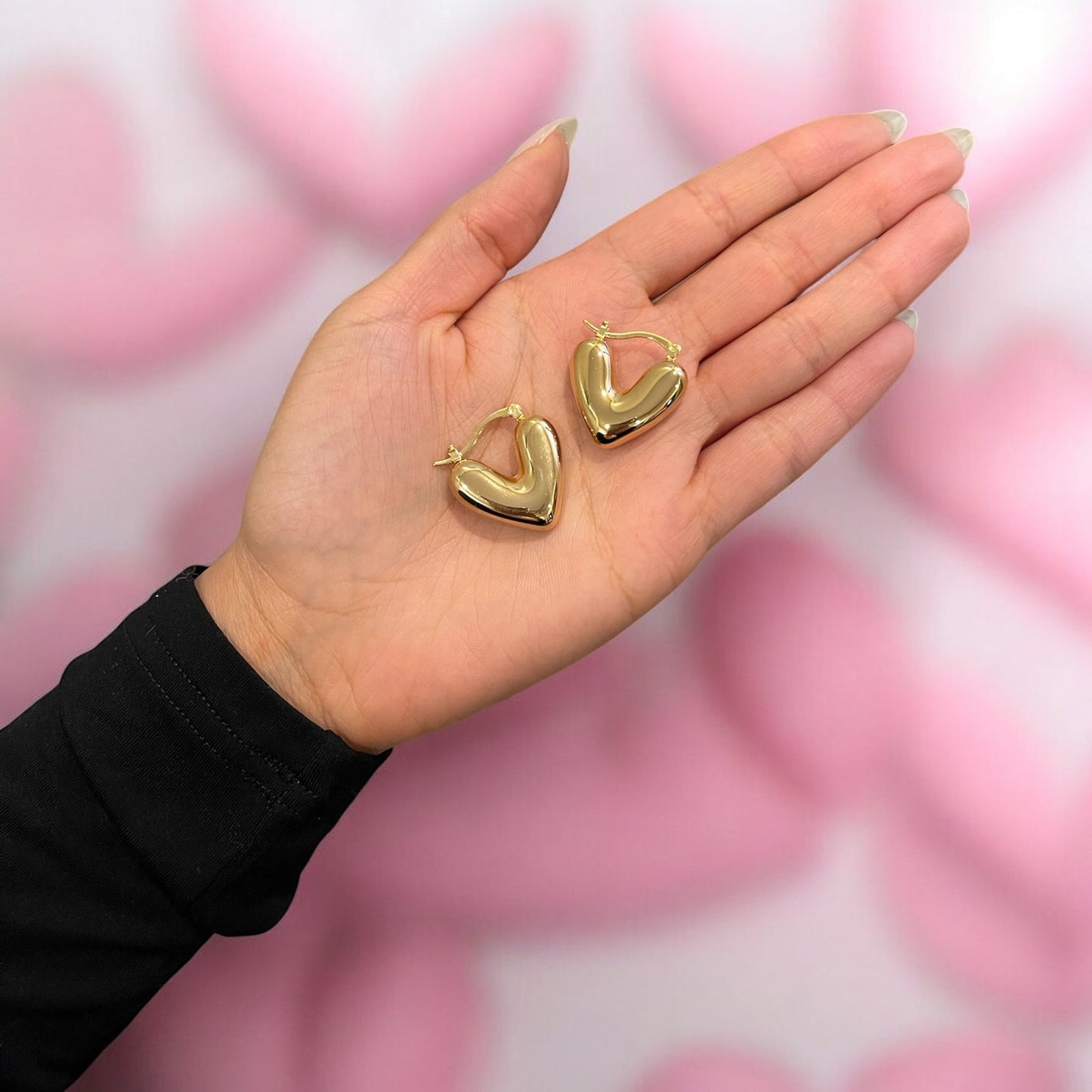 Small Chunky V Hoop Earrings - Gold | The Consciously Lisa Collection