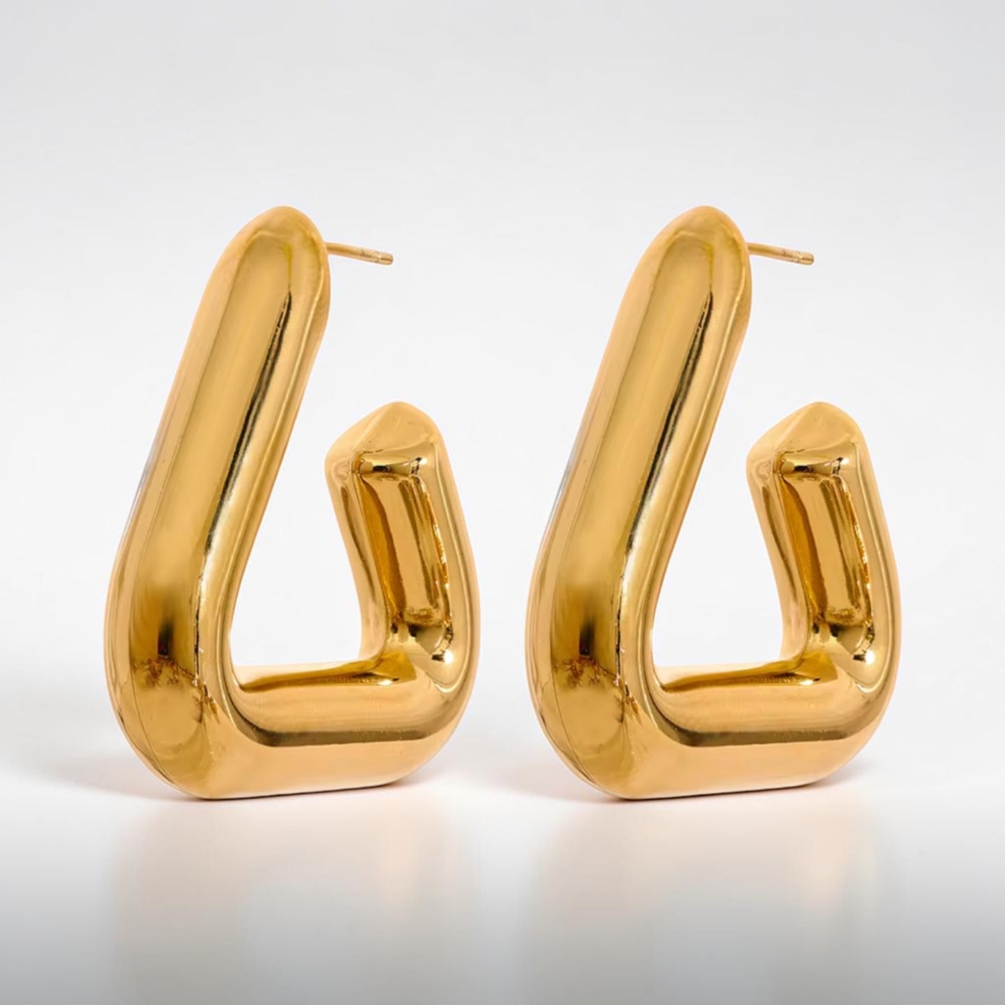 Chunky Triangle Hoop Earrings | The Consciously Lisa Collection