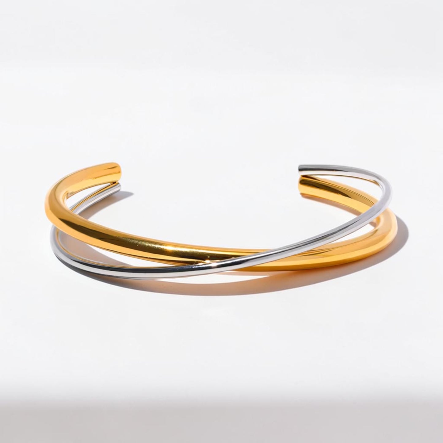 Crossover Cuff Bracelet - Mixed Metal | The Consciously Lisa Collection