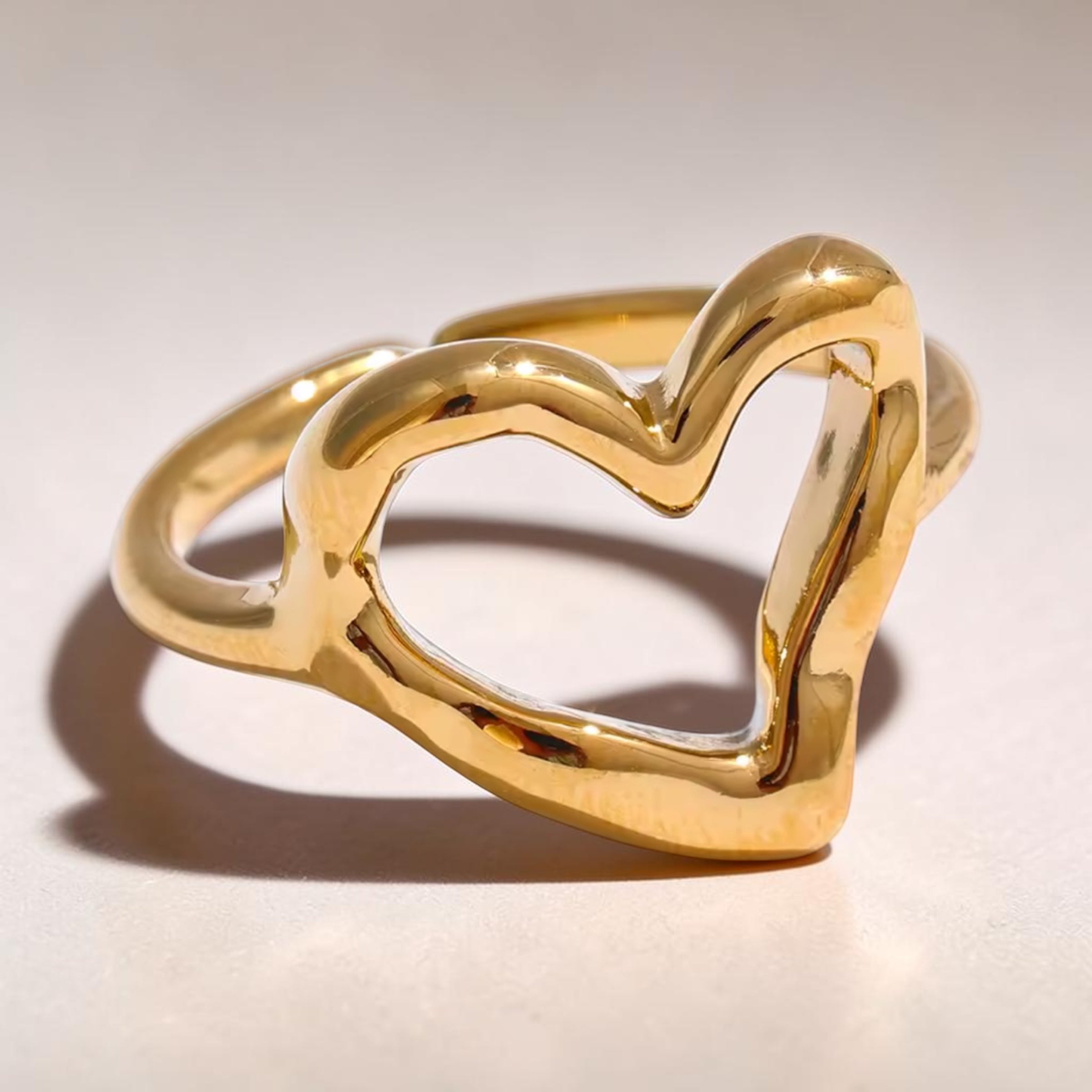 Abstract Hollow Heart Ring | The Consciously Lisa Collection