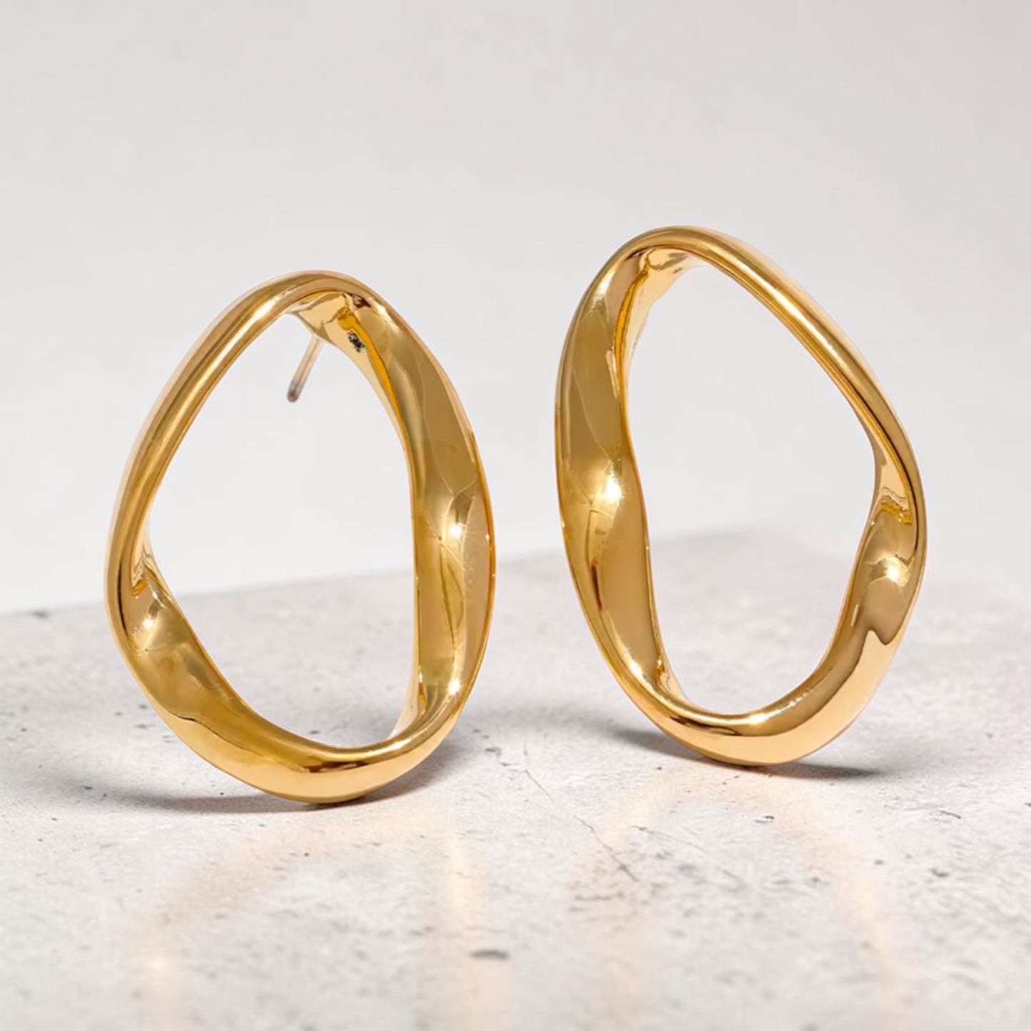 Abstract Oval Stud Earrings | The Consciously Lisa Collection