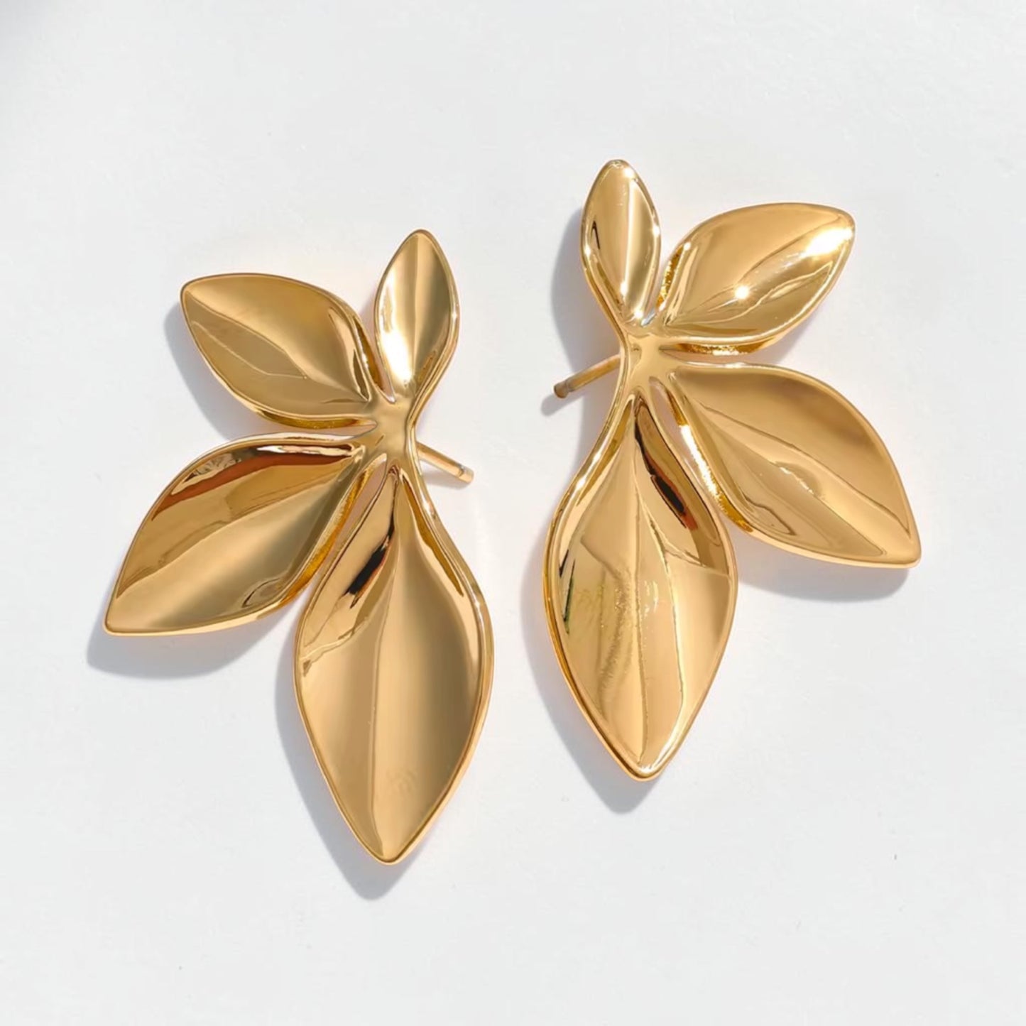 Gilded Petal Stud Earrings | The Consciously Lisa Collection