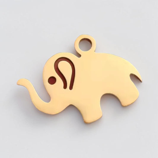 Elephant Charm - Gold