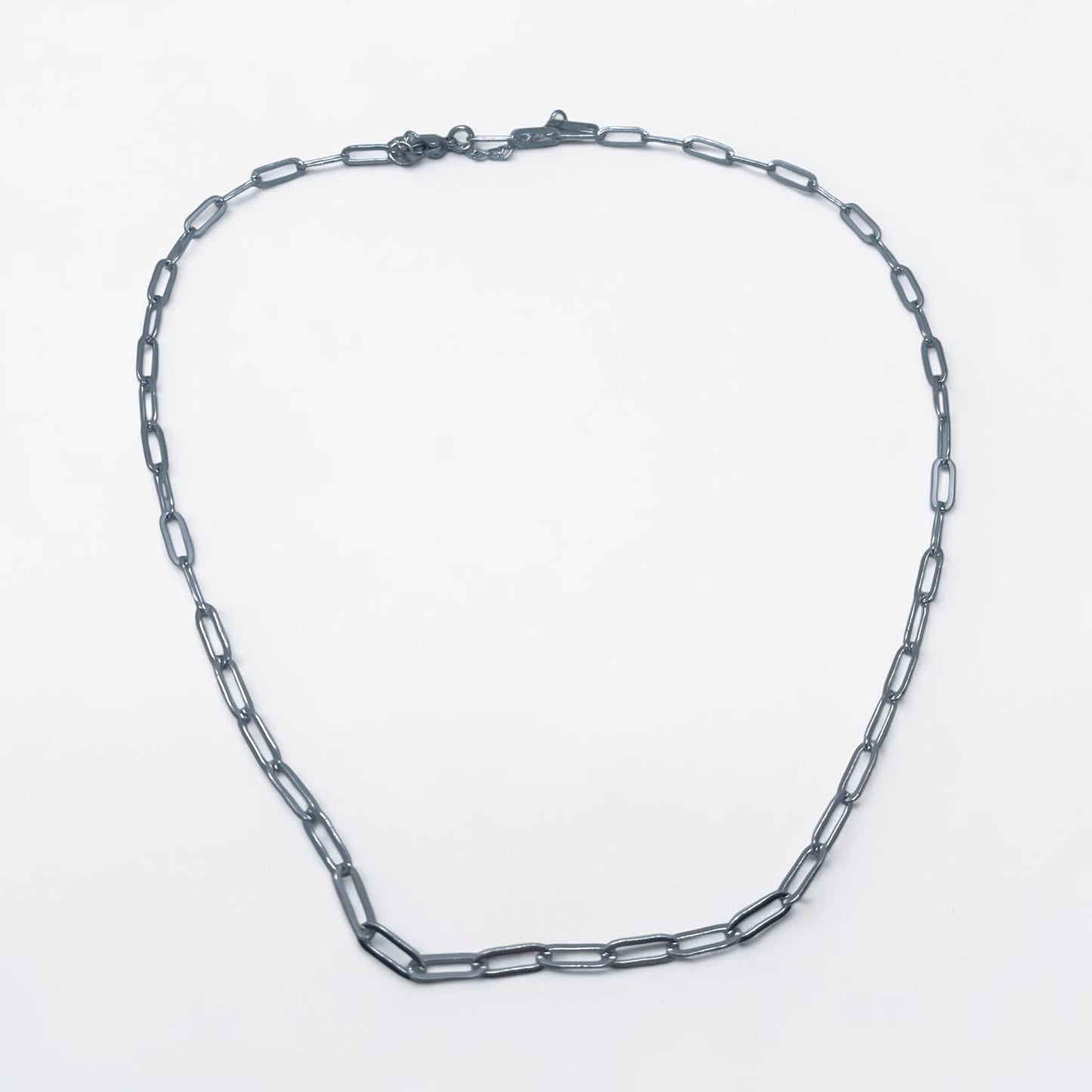 Classic Paperclip Chain Necklace - Silver