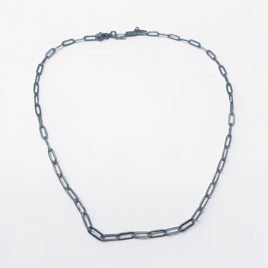 Classic Paperclip Chain Necklace - Silver