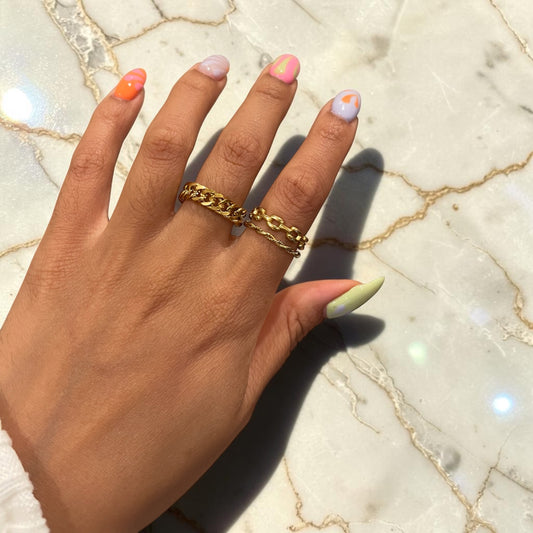 The Signature Stack Ring Set - Gold
