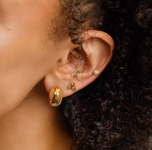 🎁 The Oval Luxe – 3-Piece Earring Set (100% off)