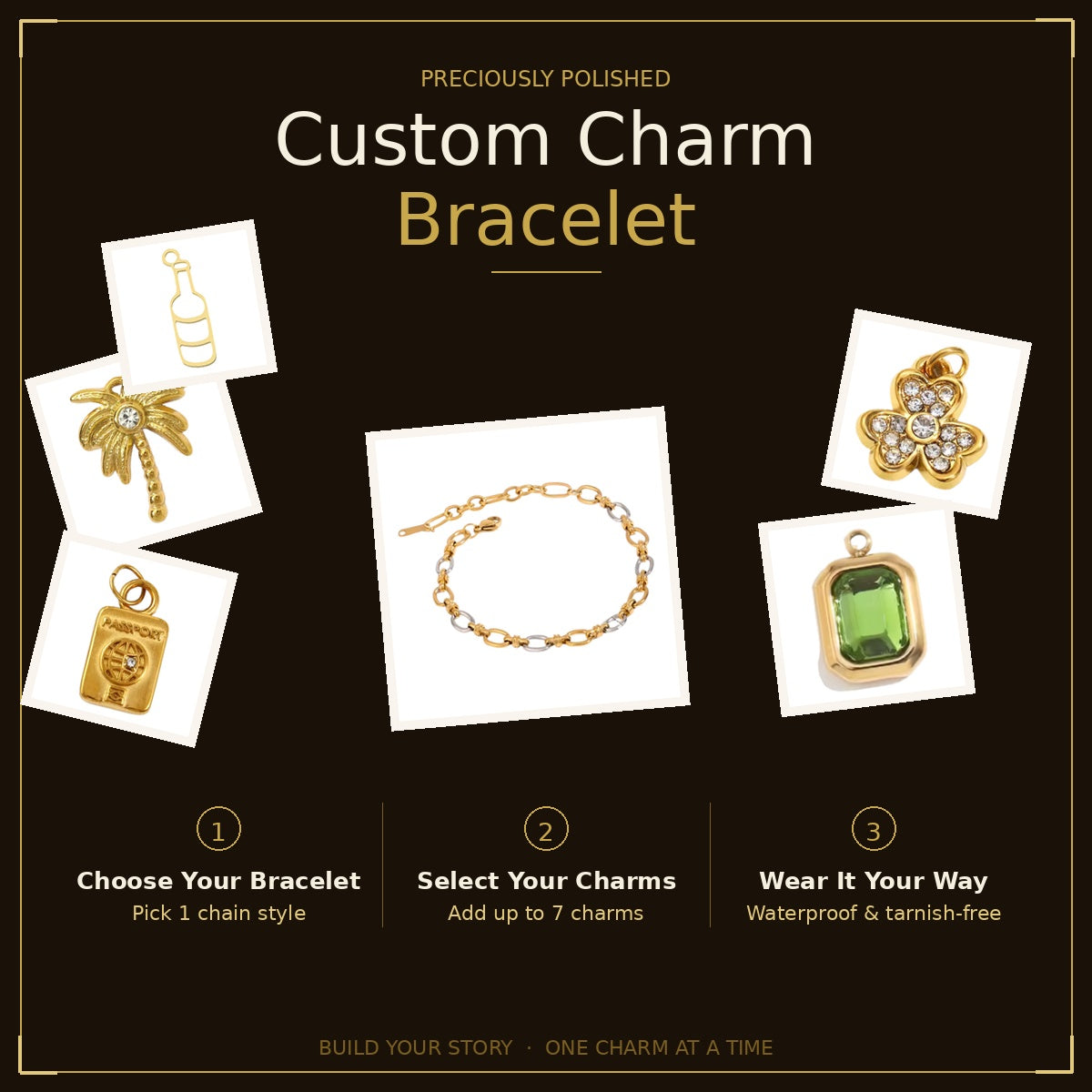 Charm Bar Bracelet | Customize Your Charm Bracelet