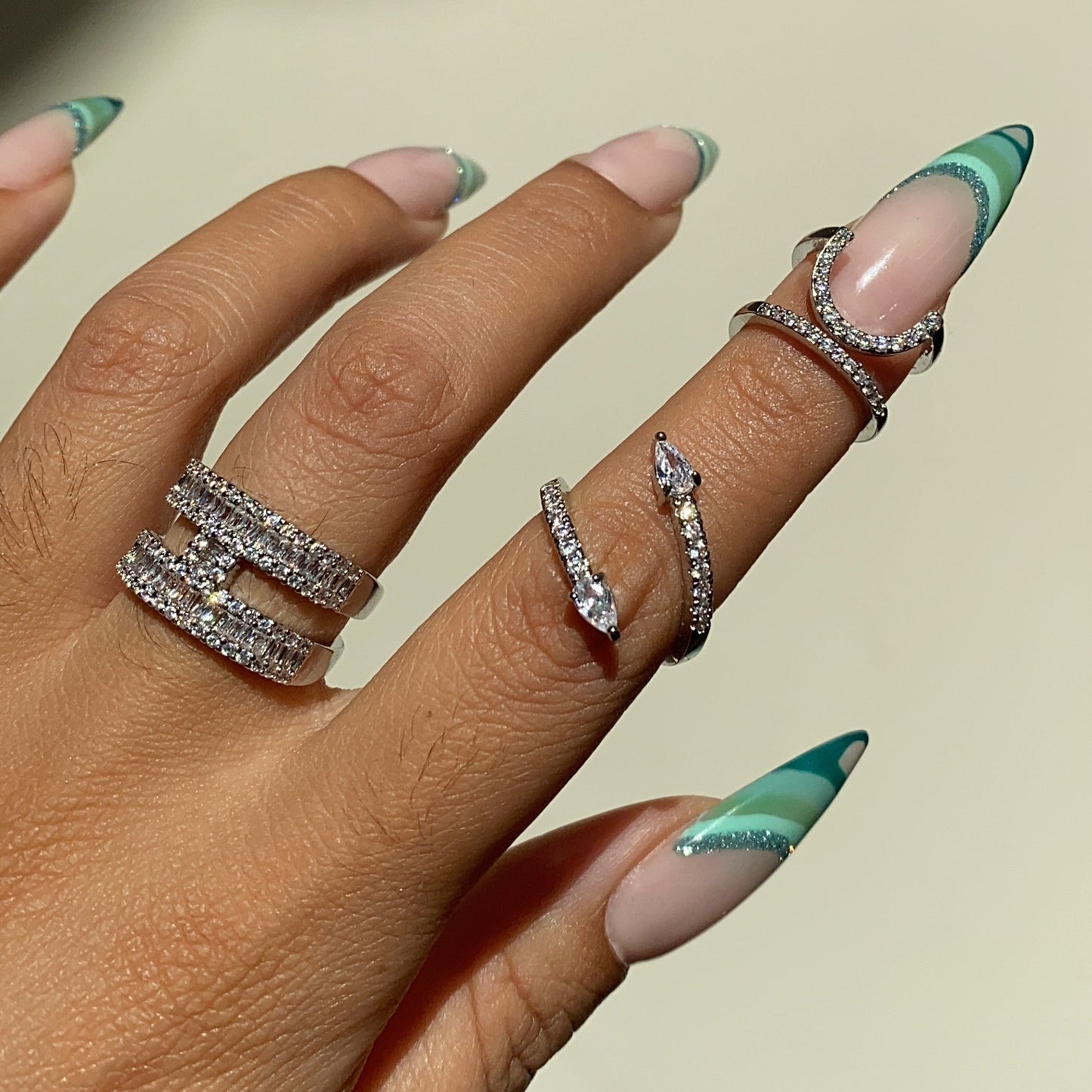 Say Less Ring Set - Silver