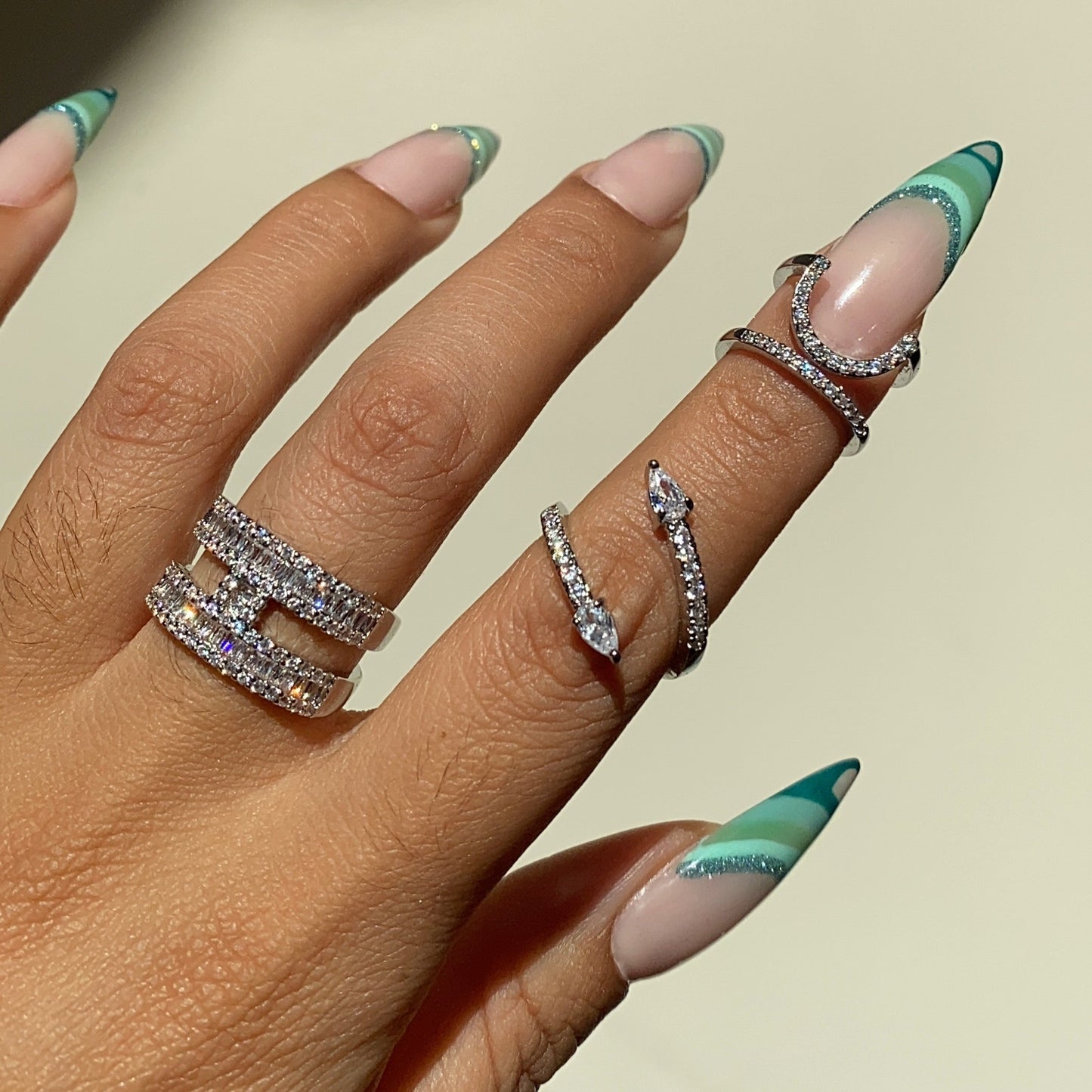 Say Less Ring Set - Silver