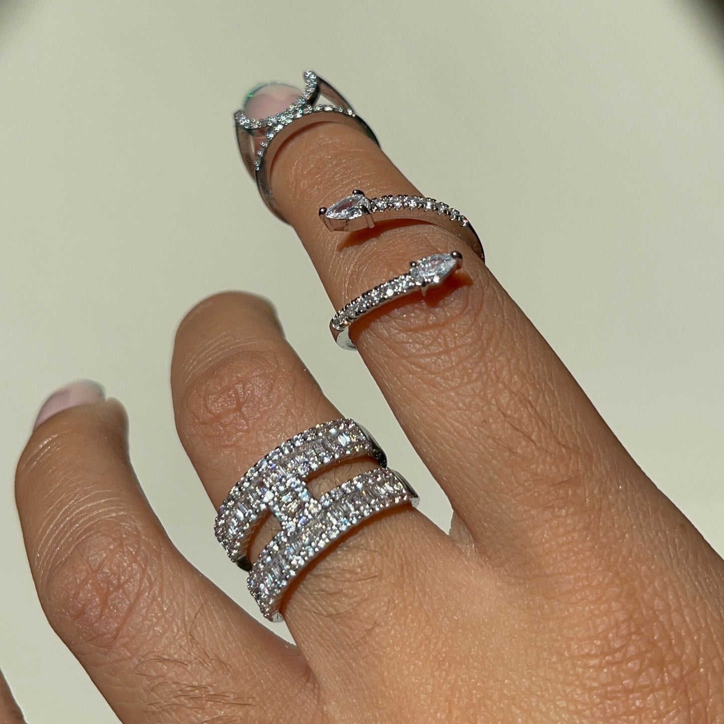 Say Less Ring Set - Silver